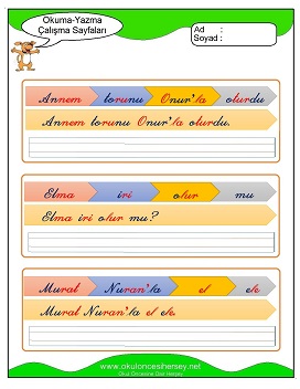 u sesi Grubu Çalışma Sayfaları